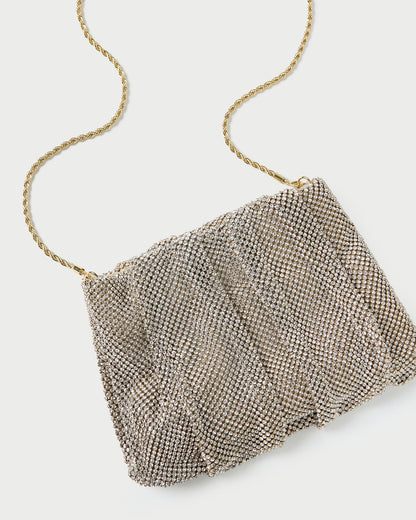 Loeffler Randall Trending | Ember Gold Diamante Gathered Clutch