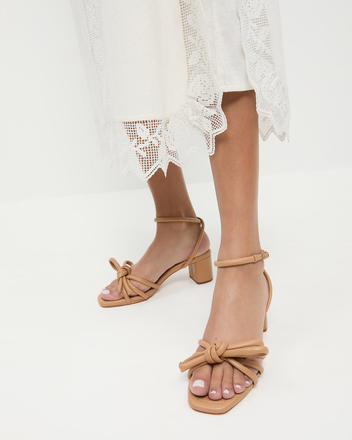 Loeffler Randall Exclusive | Mikel Dune Bow Mid-Heel Sandal
