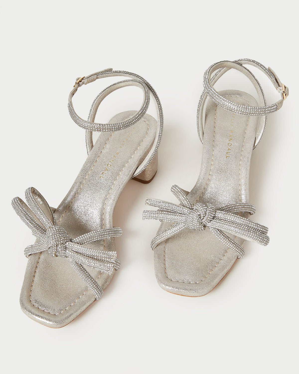 Loeffler Randall New | Mikel Cappuccino Bow Mid-Heel Sandal