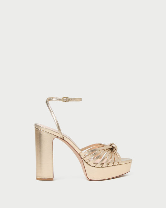 Loeffler Randall Trending | Rivka Champagne Knot Platform Sandal