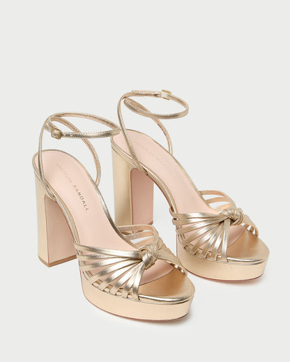 Loeffler Randall Trending | Rivka Champagne Knot Platform Sandal