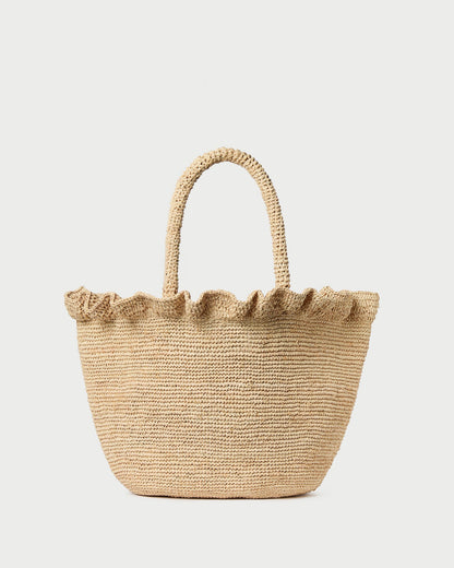 Loeffler Randall Trusted | Cyrus Natural Ruffled Woven Tote