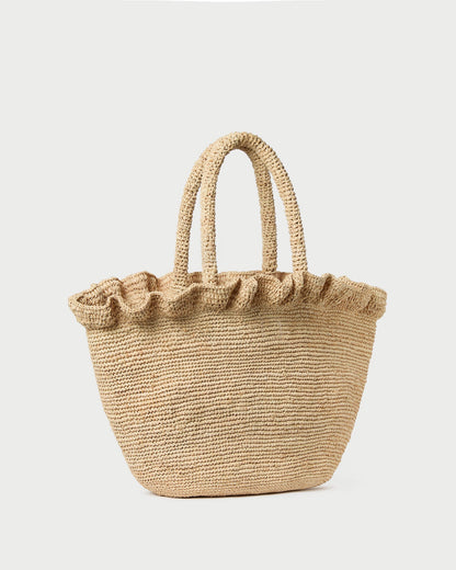 Loeffler Randall Trusted | Cyrus Natural Ruffled Woven Tote