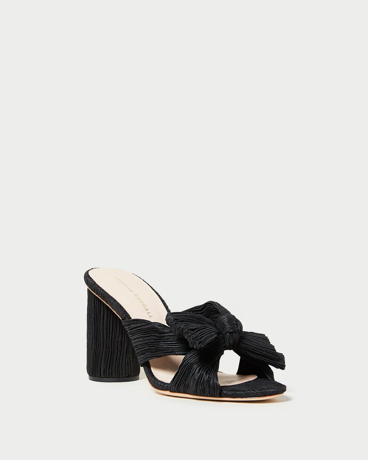 Loeffler Randall Essential | Penny Black Pleated Bow Heel