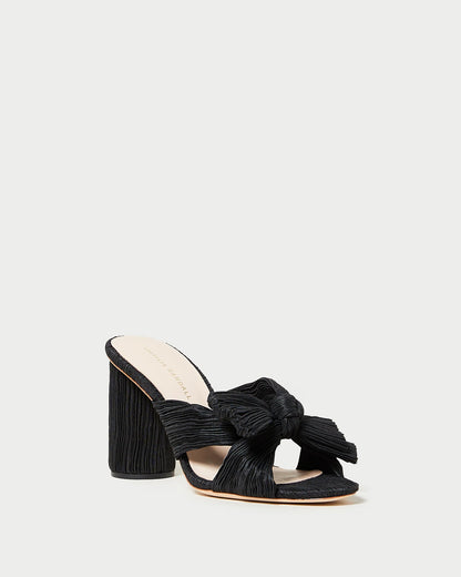 Loeffler Randall Essential | Penny Black Pleated Bow Heel