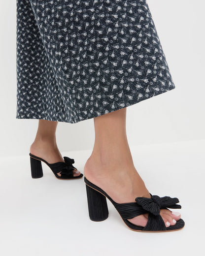 Loeffler Randall Essential | Penny Black Pleated Bow Heel