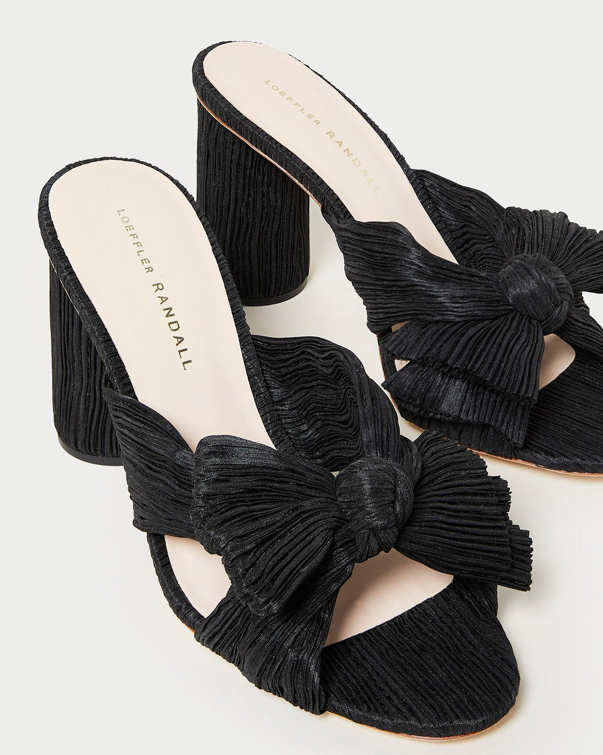 Loeffler Randall Essential | Penny Black Pleated Bow Heel
