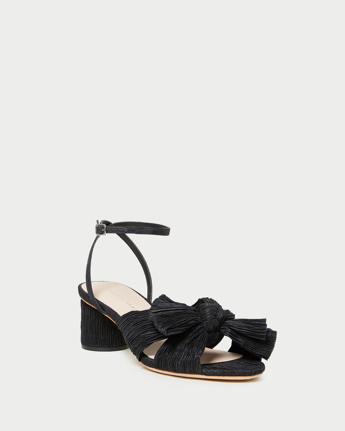 Loeffler Randall Premium | Dahlia Black Pleated Bow Heel