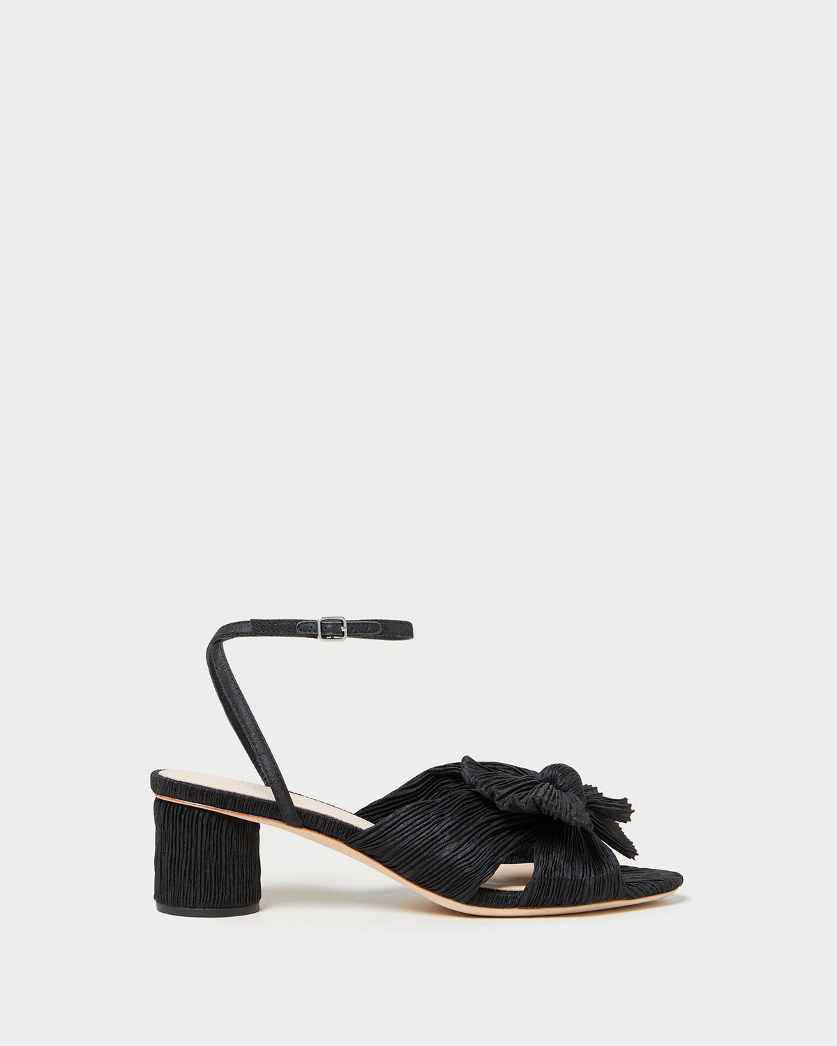 Loeffler Randall Premium | Dahlia Black Pleated Bow Heel