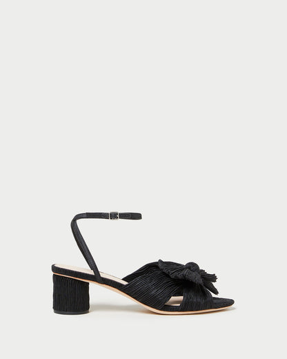 Loeffler Randall Premium | Dahlia Black Pleated Bow Heel