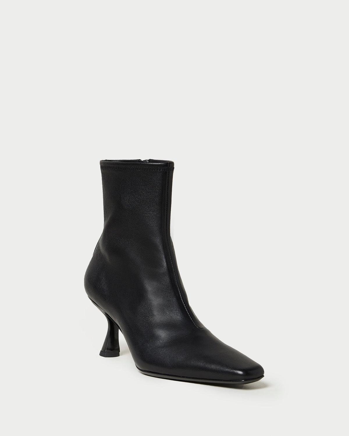 Loeffler Randall Hot Sale | Thandy Black Leather Curved Heel Bootie