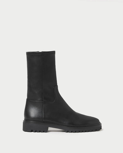 Loeffler Randall Featured | Danny Black Leather Lug Boot