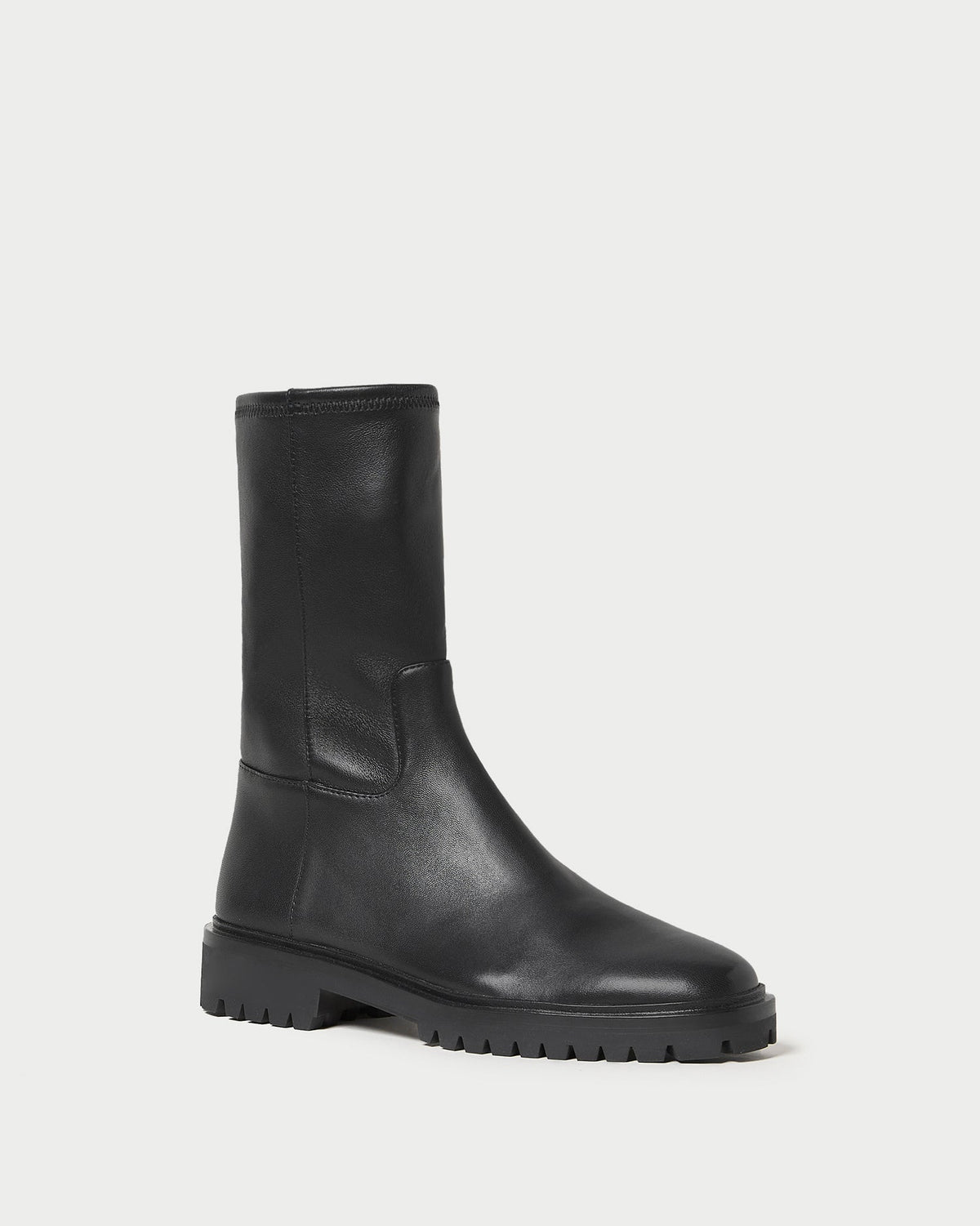 Loeffler Randall Featured | Danny Black Leather Lug Boot