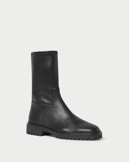 Loeffler Randall Featured | Danny Black Leather Lug Boot