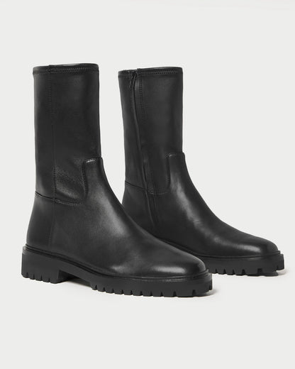 Loeffler Randall Featured | Danny Black Leather Lug Boot
