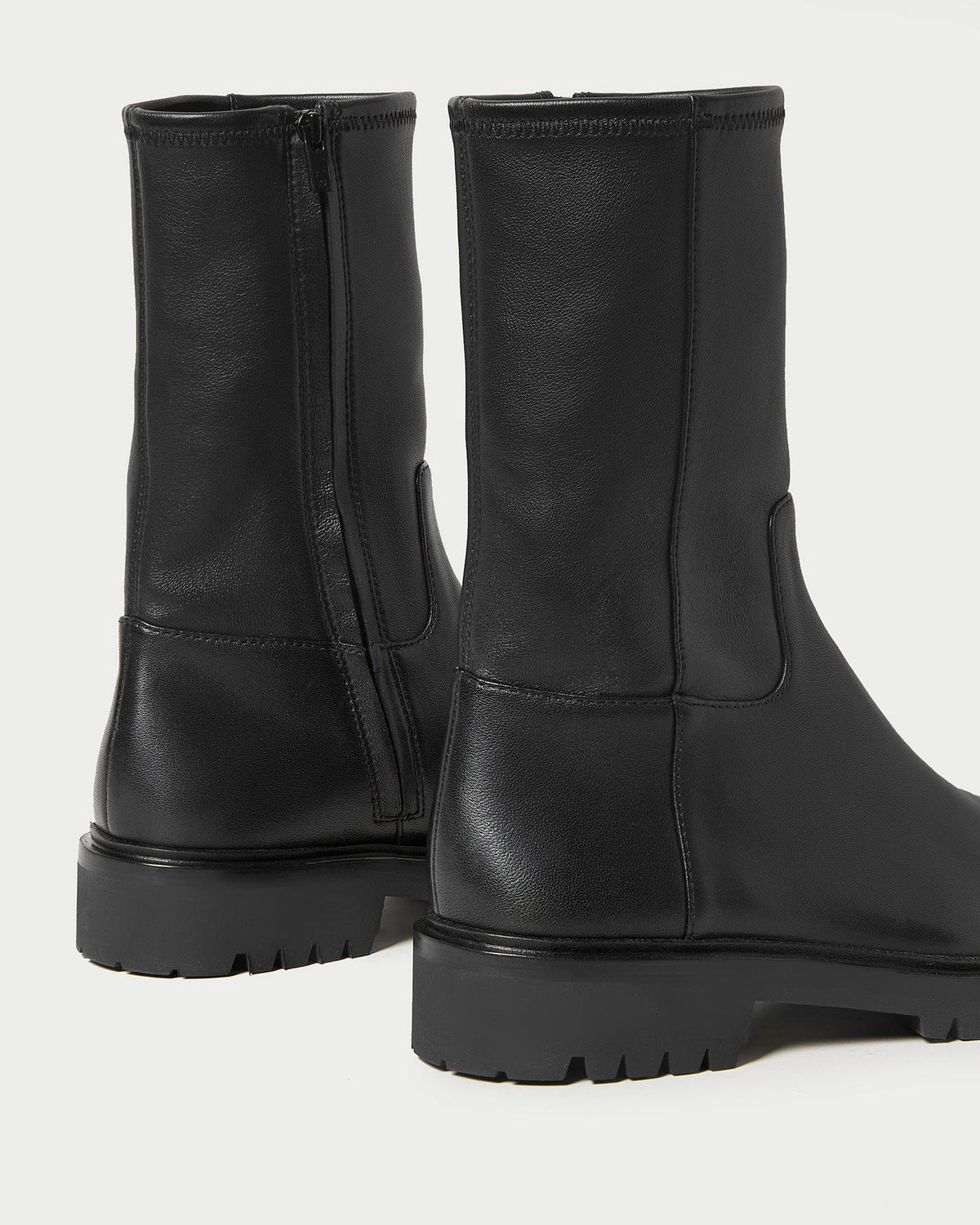 Loeffler Randall Featured | Danny Black Leather Lug Boot