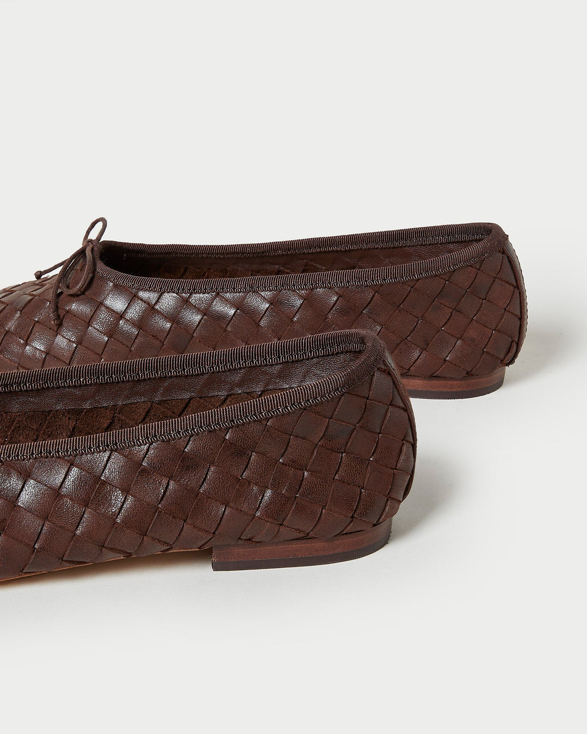 Loeffler Randall Sale | Landry Chocolate Woven Ballet Flat