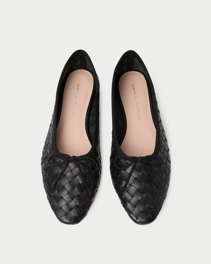 Loeffler Randall Popular | Landry Black Woven Ballet Flat