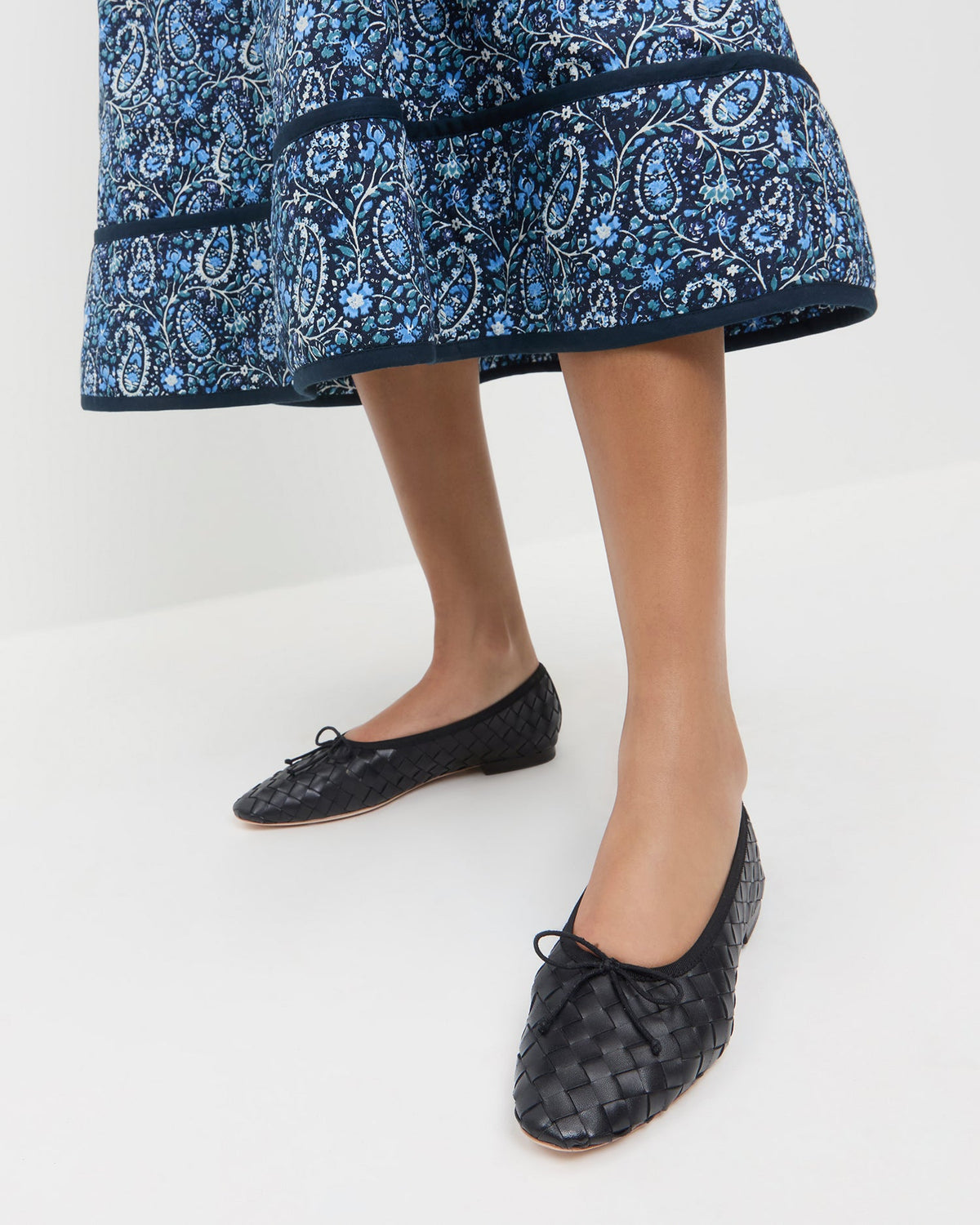 Loeffler Randall Popular | Landry Black Woven Ballet Flat