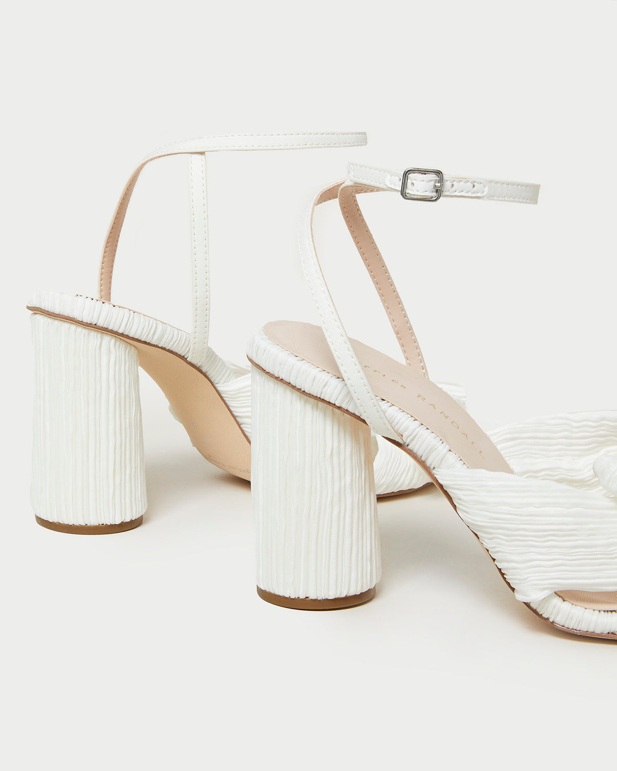 Loeffler Randall Deals | Camellia White Pleated Bow Heel