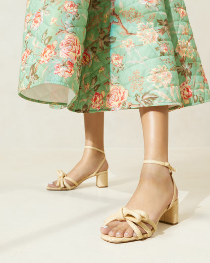 Loeffler Randall Best Price | Mikel Natural Bow Mid-Heel Sandal