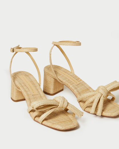 Loeffler Randall Best Price | Mikel Natural Bow Mid-Heel Sandal