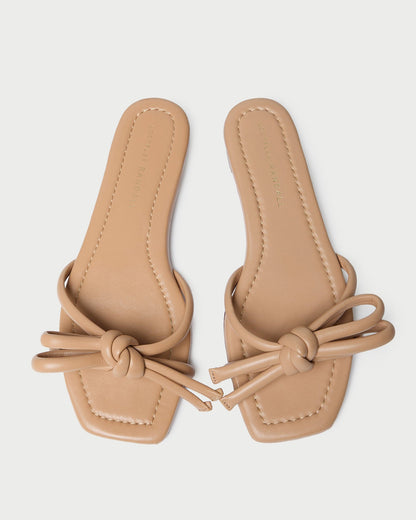 Loeffler Randall Deals | Hadley Dune Leather Bow Sandal