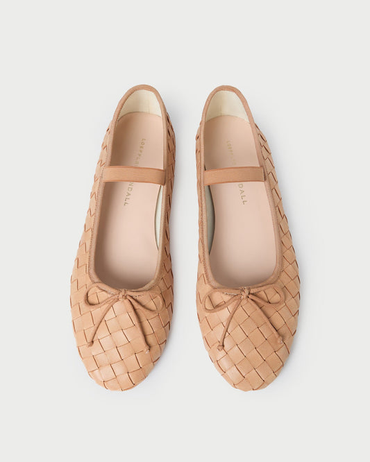Loeffler Randall Special Offer | Leonie Honey Woven Ballet Flat