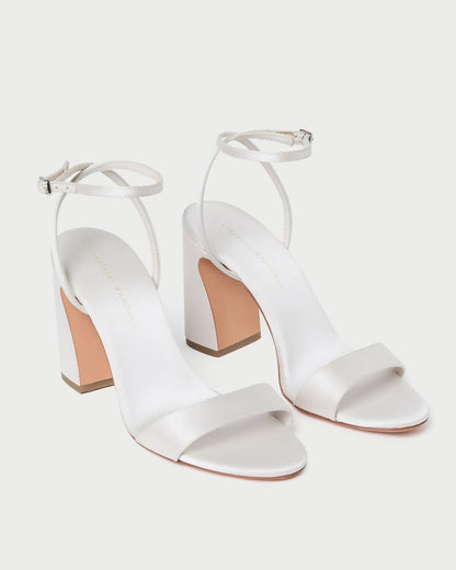 Loeffler Randall Special Offer | Malia Cream Curved-Heel Sandal