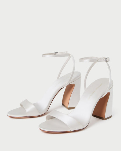 Loeffler Randall Special Offer | Malia Cream Curved-Heel Sandal
