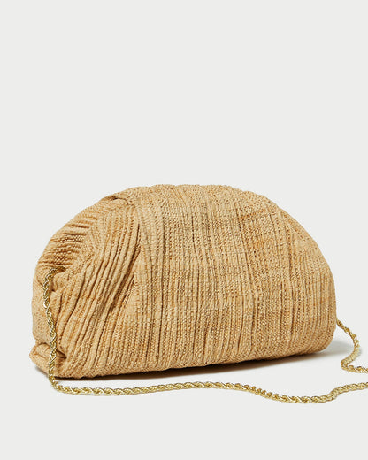 Loeffler Randall Special Offer | Bailey Natural Pleated Dome Clutch