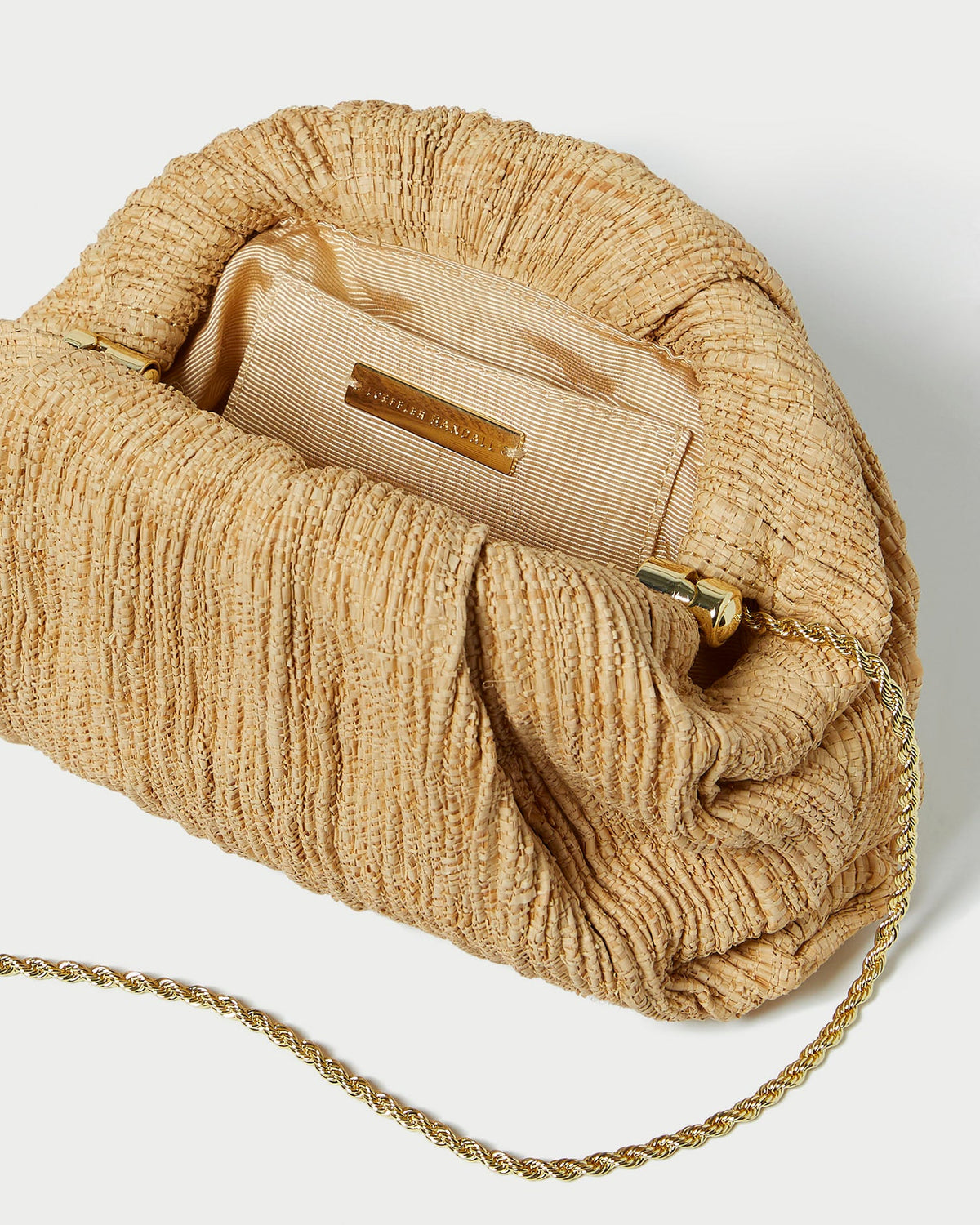 Loeffler Randall Special Offer | Bailey Natural Pleated Dome Clutch