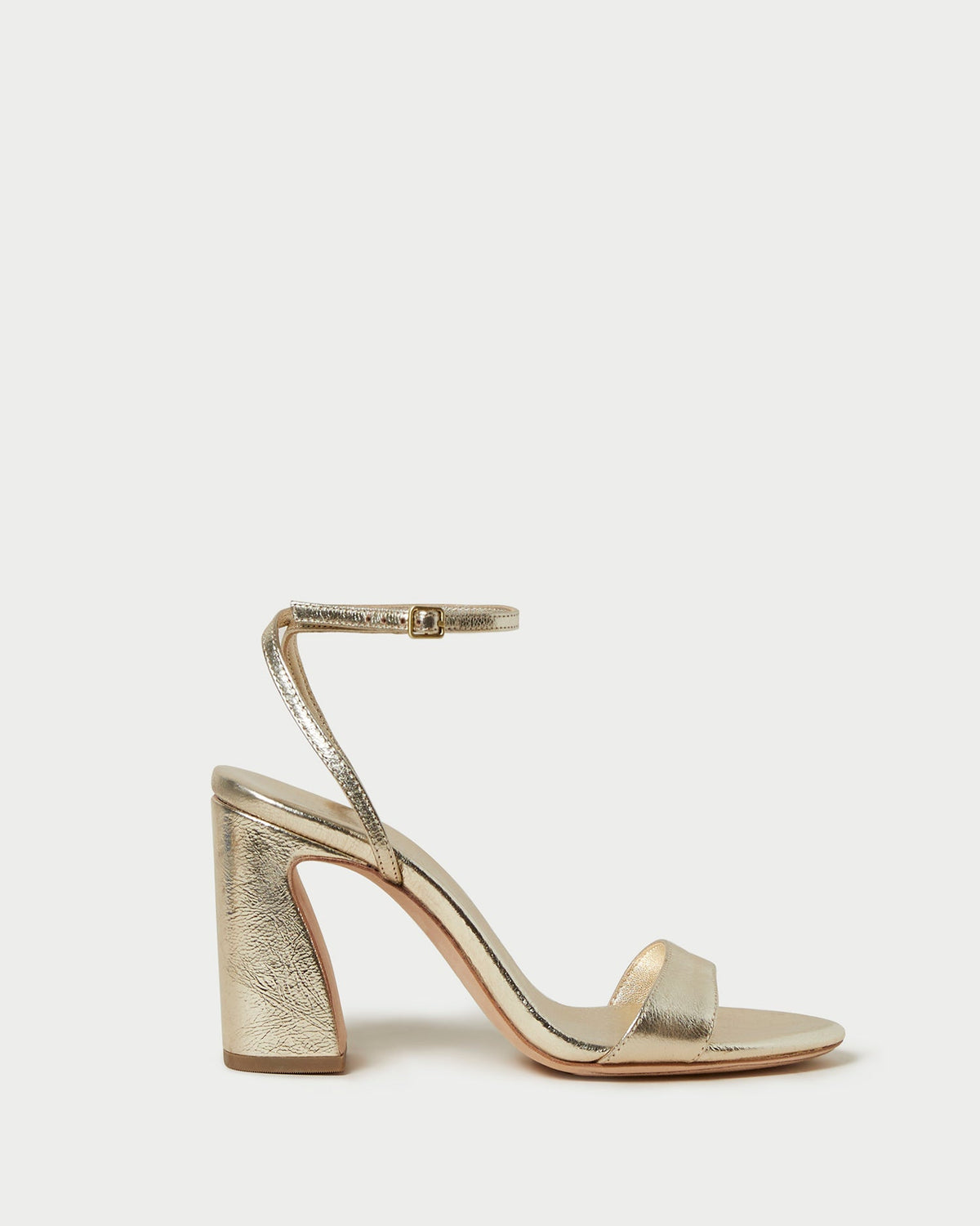 Loeffler Randall Featured | Malia Champagne Curved-Heel Sandal