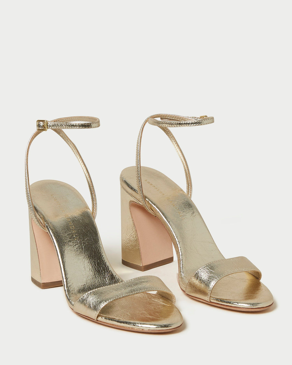 Loeffler Randall Featured | Malia Champagne Curved-Heel Sandal