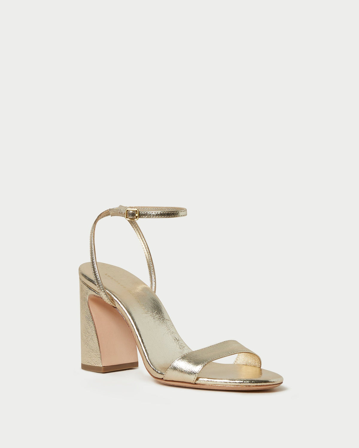 Loeffler Randall Featured | Malia Champagne Curved-Heel Sandal