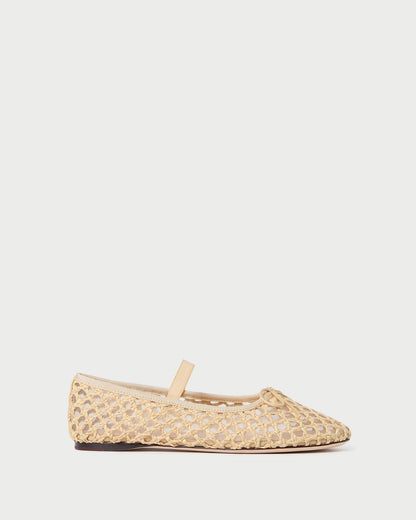 Loeffler Randall Signature | Leonie Natural Crochet Ballet Flat