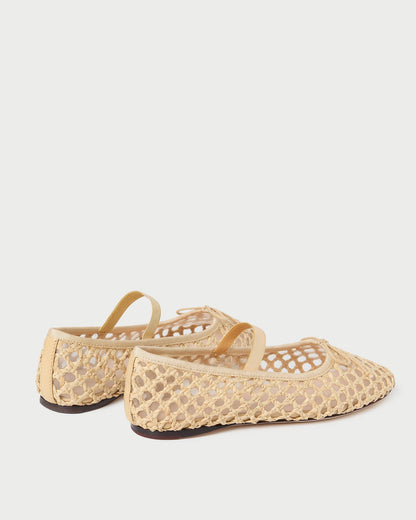Loeffler Randall Signature | Leonie Natural Crochet Ballet Flat