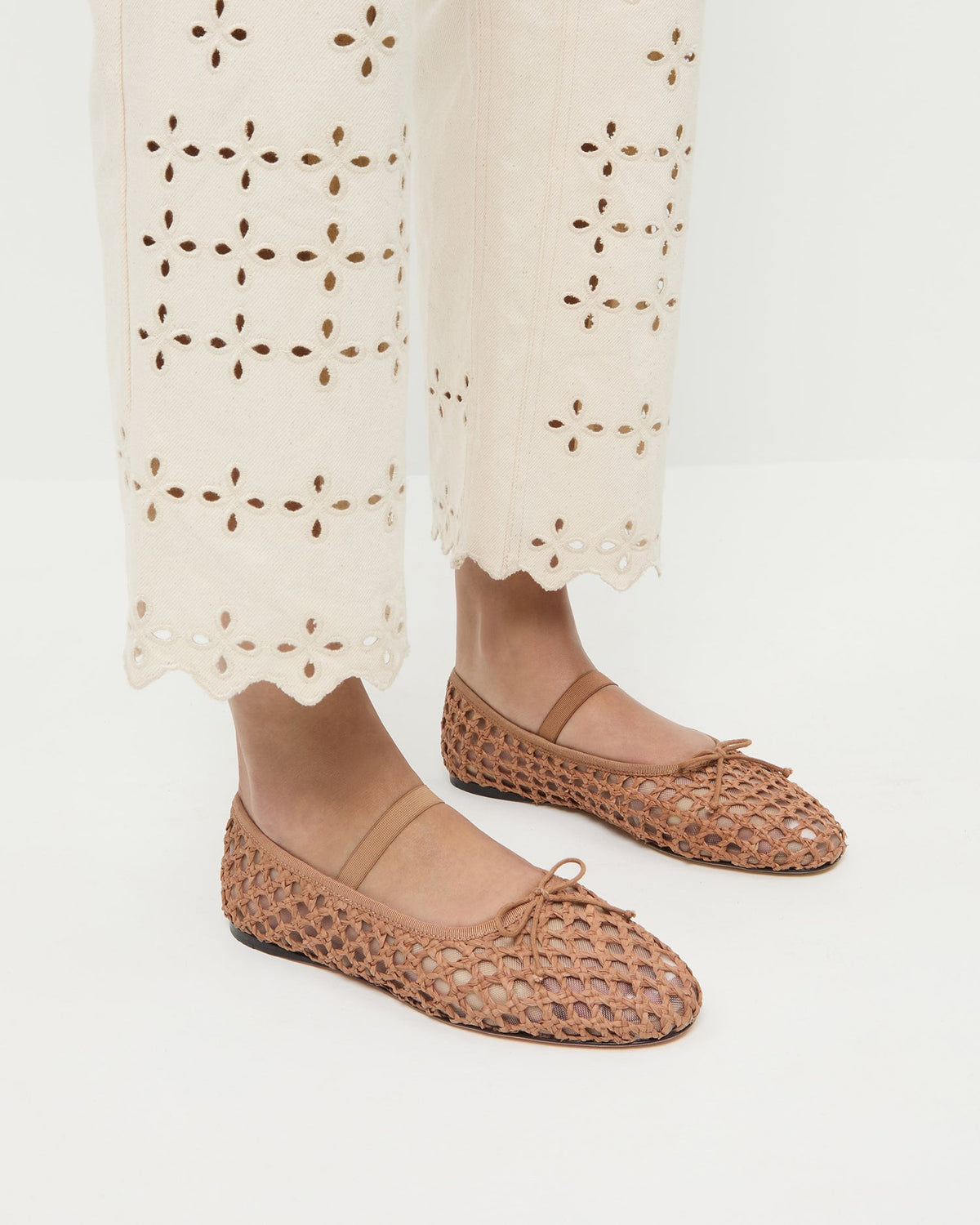 Loeffler Randall Featured | Leonie Brown Crochet Ballet Flat