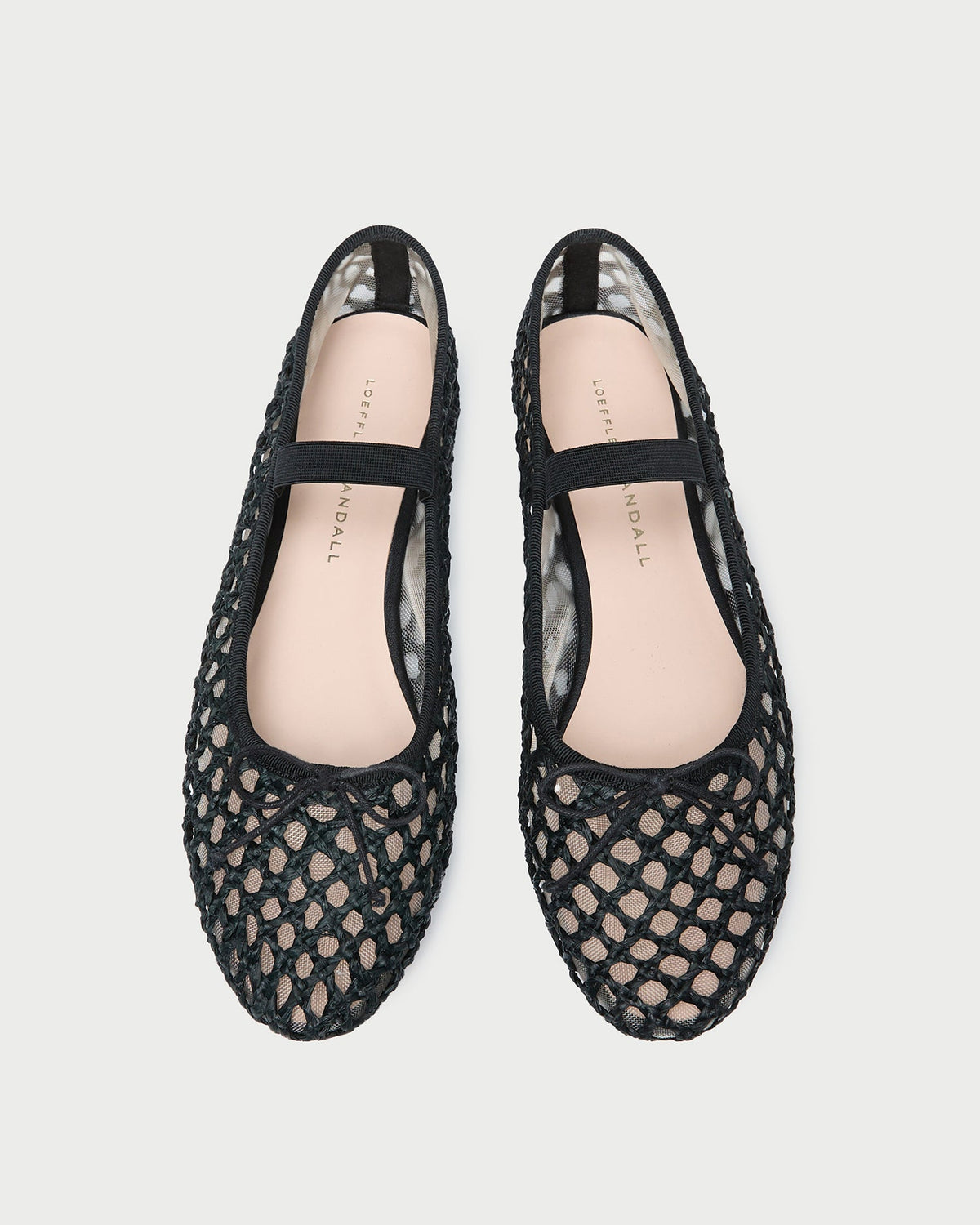 Loeffler Randall Top Pick | Leonie Black Crochet Ballet Flat
