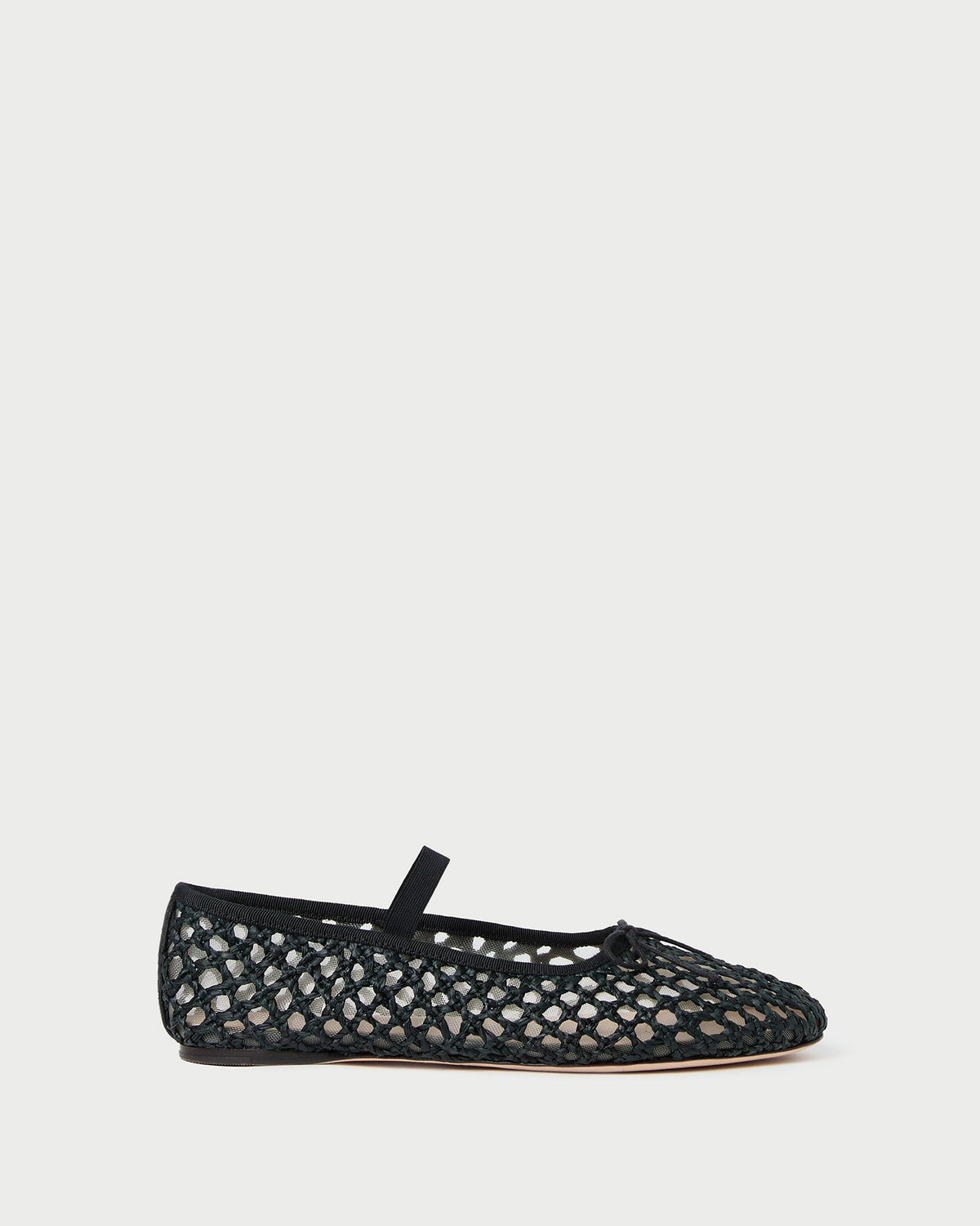 Loeffler Randall Top Pick | Leonie Black Crochet Ballet Flat