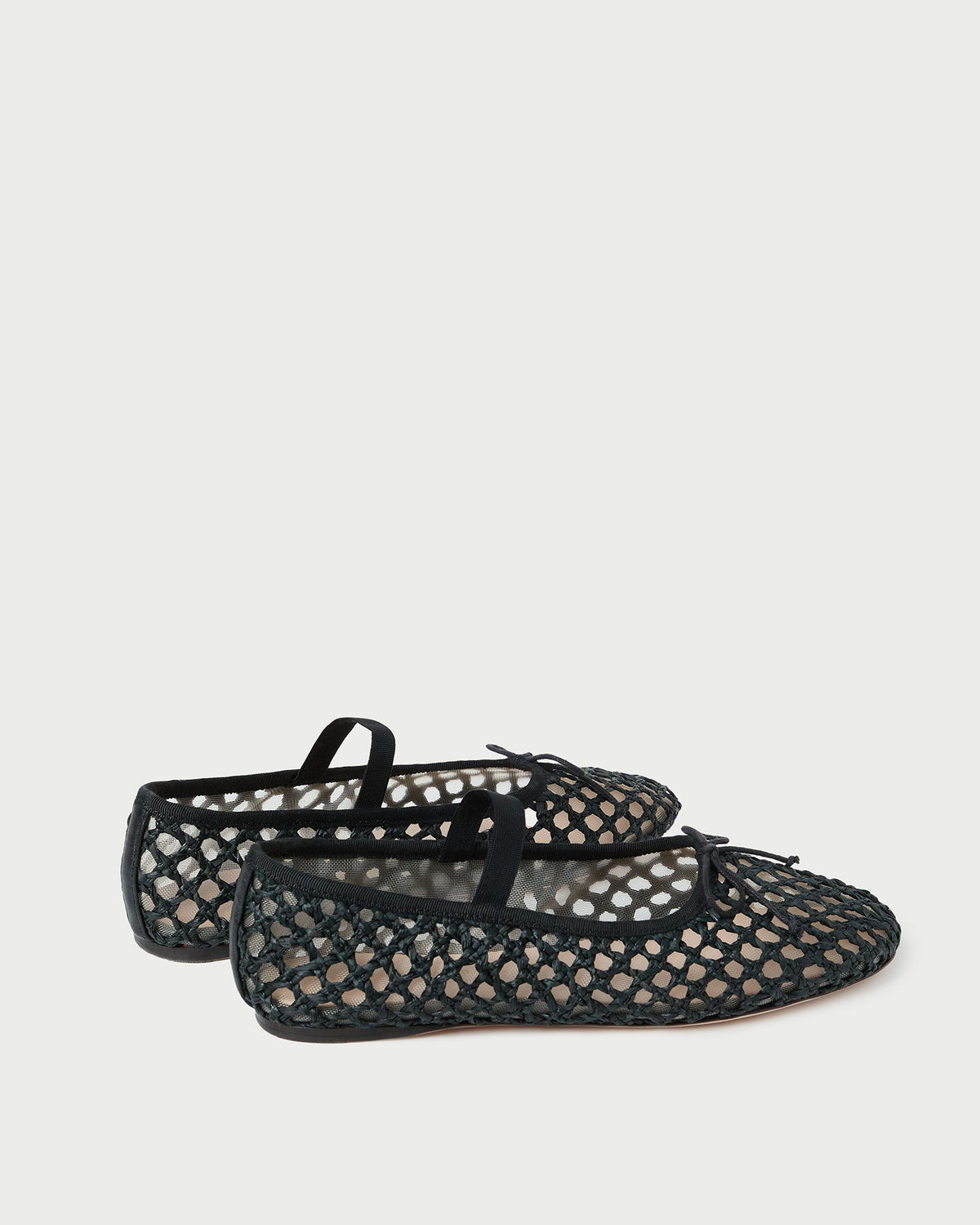 Loeffler Randall Top Pick | Leonie Black Crochet Ballet Flat
