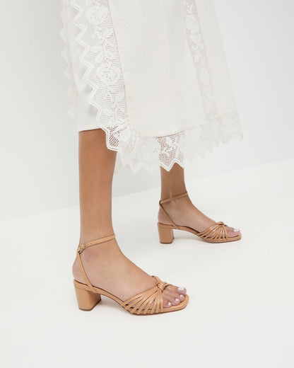 Loeffler Randall Essential | Olivia Dune Knot Mid-Heel Sandal