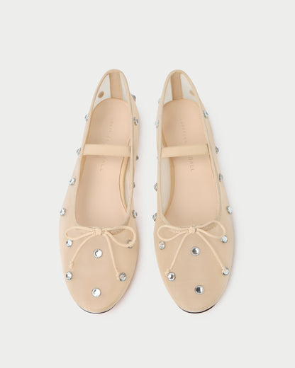 Loeffler Randall Trusted | Leonie Caramel/Crystal Ballet Flat