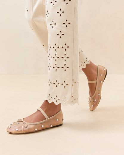 Loeffler Randall Trusted | Leonie Caramel/Crystal Ballet Flat