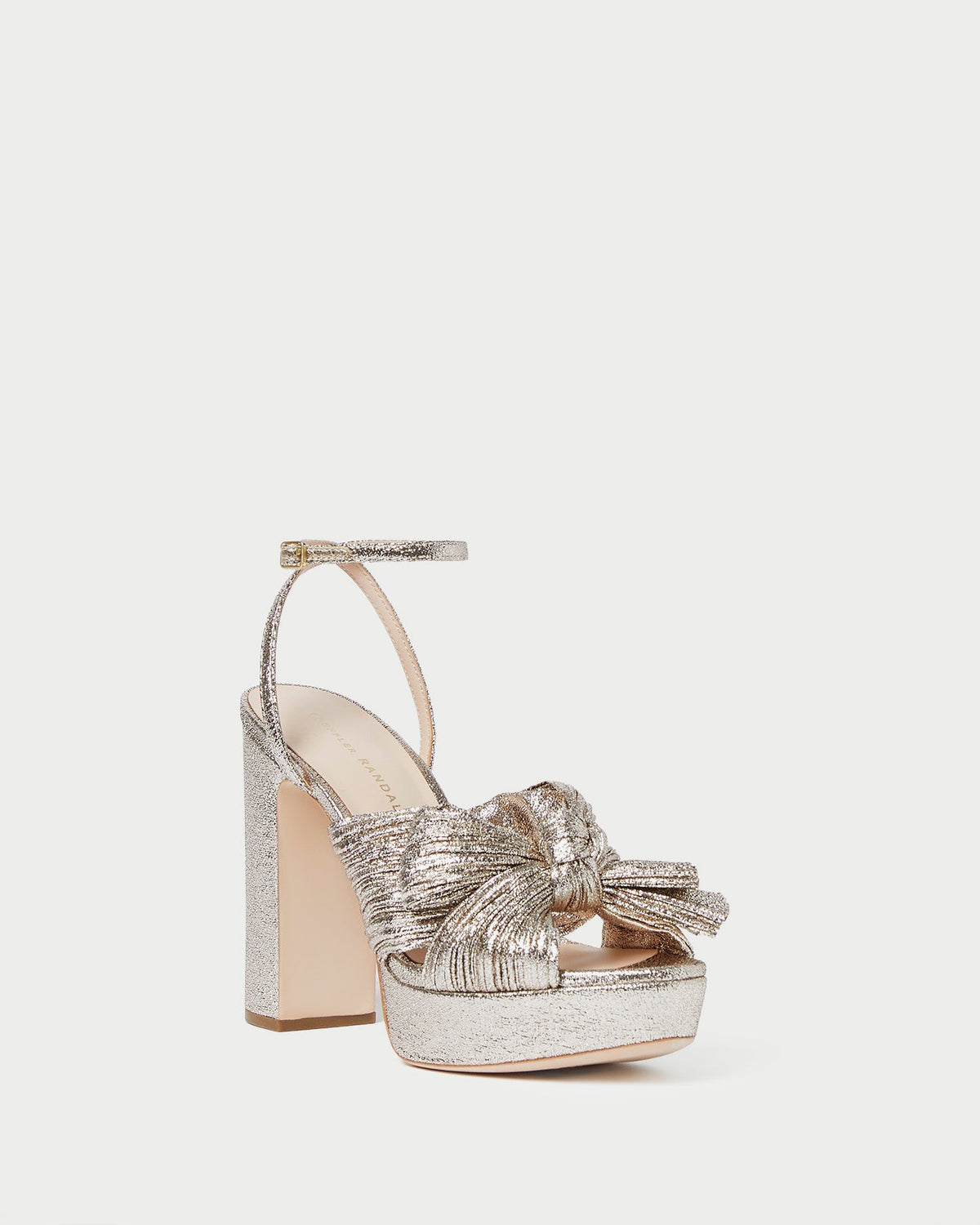Loeffler Randall Trending | Natalia Champagne Platform Bow Heel