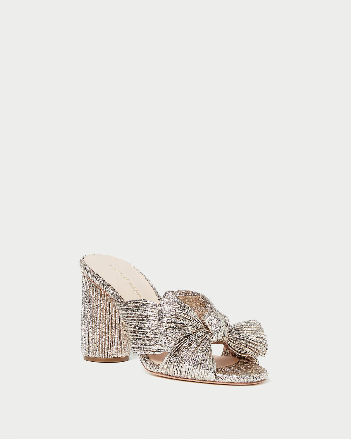 Loeffler Randall Recommended | Penny Champagne Pleated Bow Heel