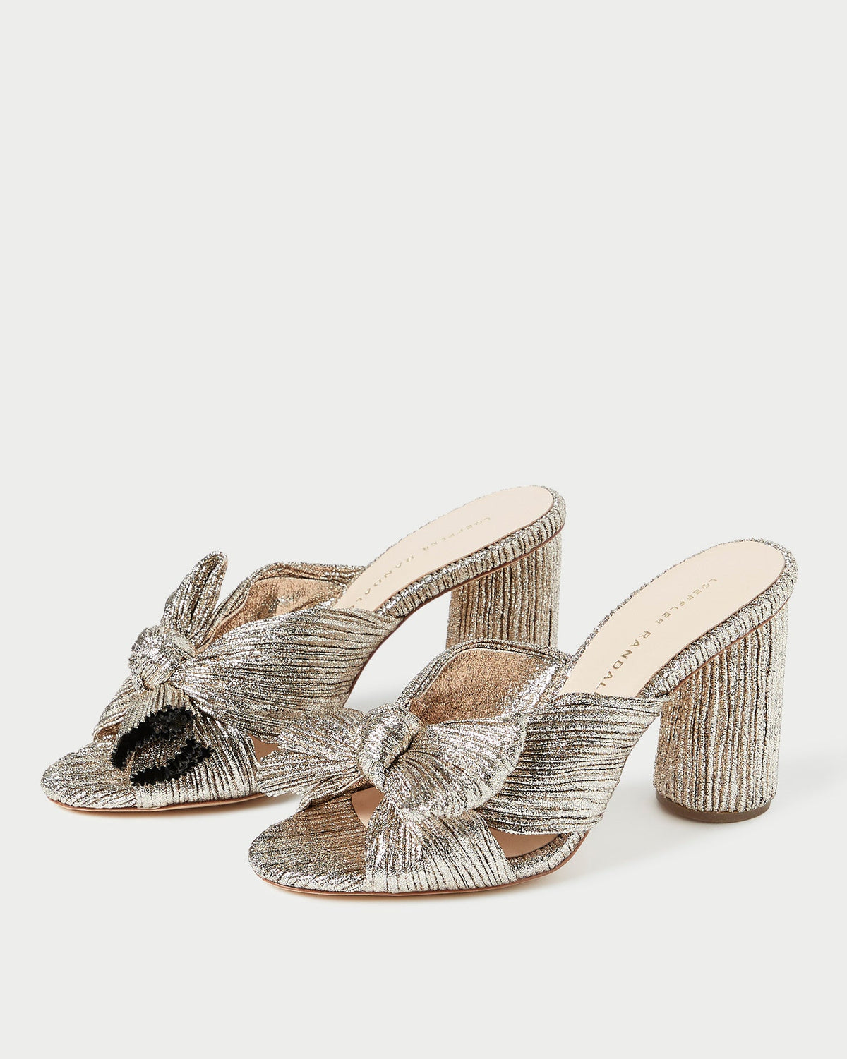 Loeffler Randall Recommended | Penny Champagne Pleated Bow Heel