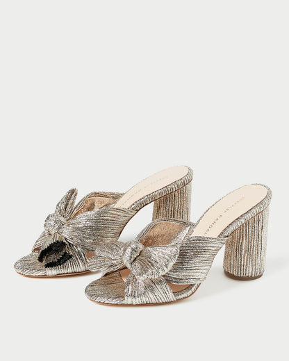 Loeffler Randall Recommended | Penny Champagne Pleated Bow Heel