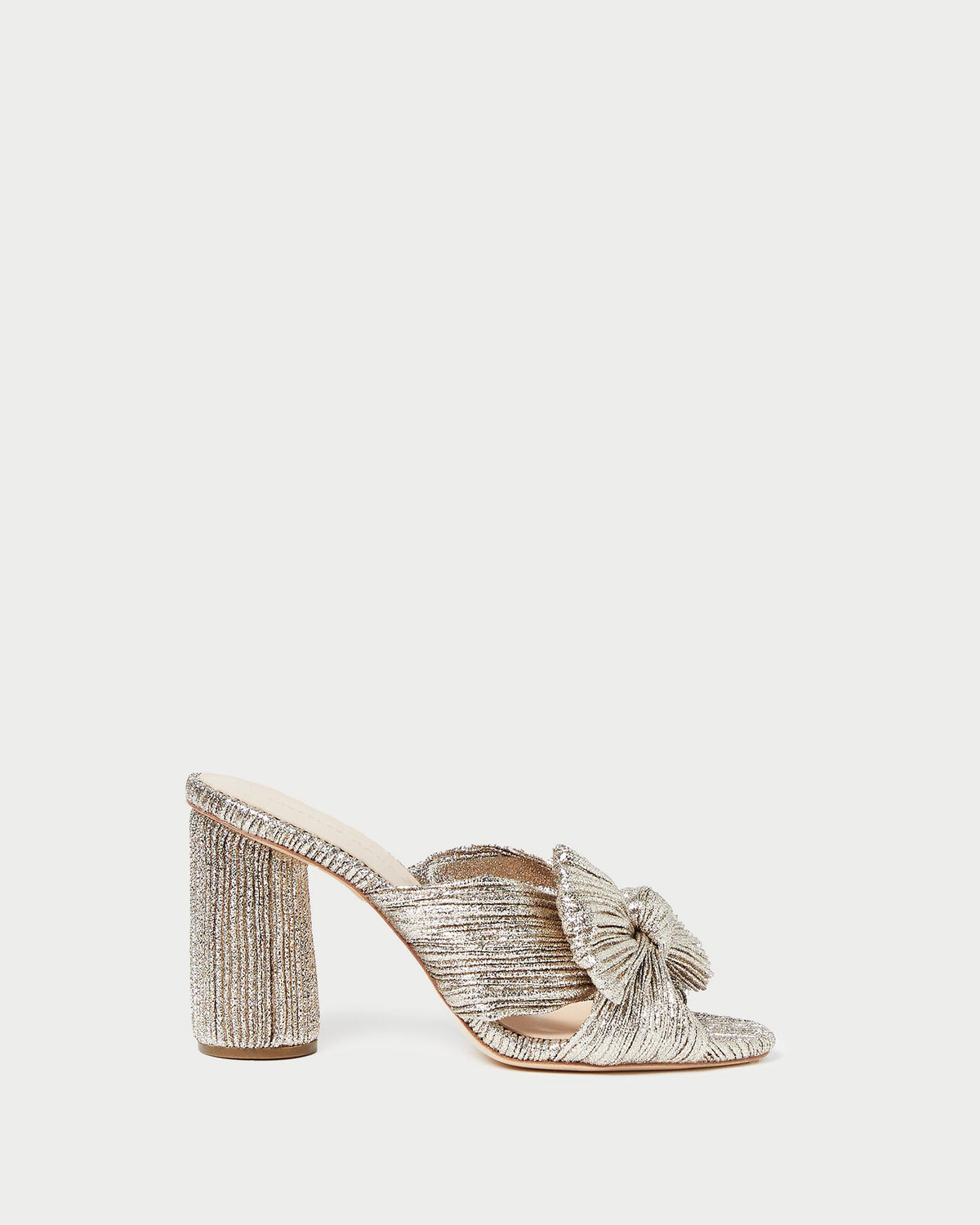 Loeffler Randall Recommended | Penny Champagne Pleated Bow Heel