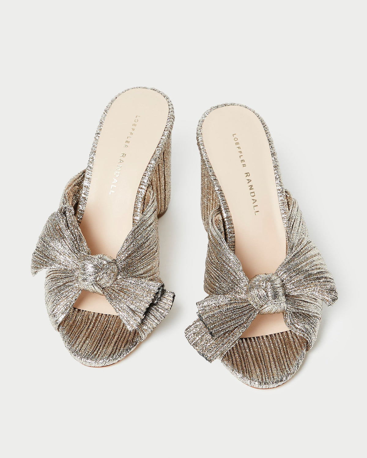 Loeffler Randall Recommended | Penny Champagne Pleated Bow Heel